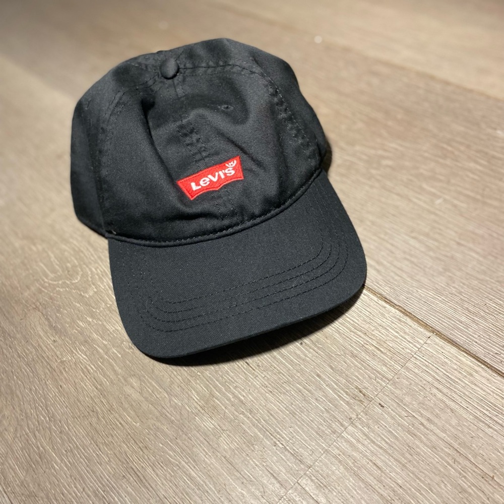 Levi's Black Hat with Red Patch